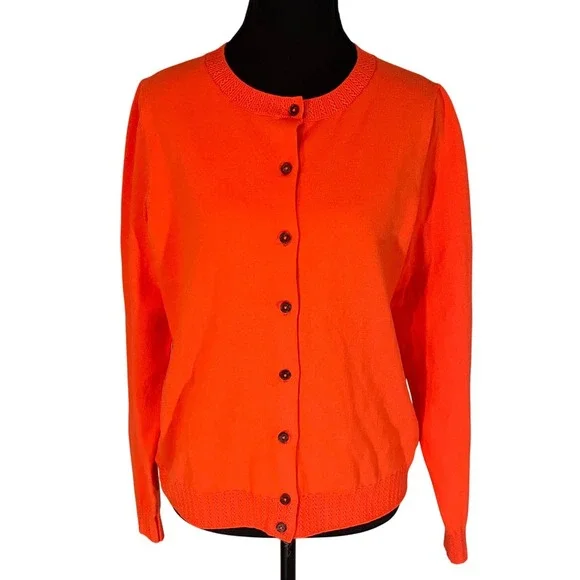 Boden Emilia Cropped Cardigan Sunset Orange Size Med Lightweight
Preppy Colorful - Picture 2 of 7